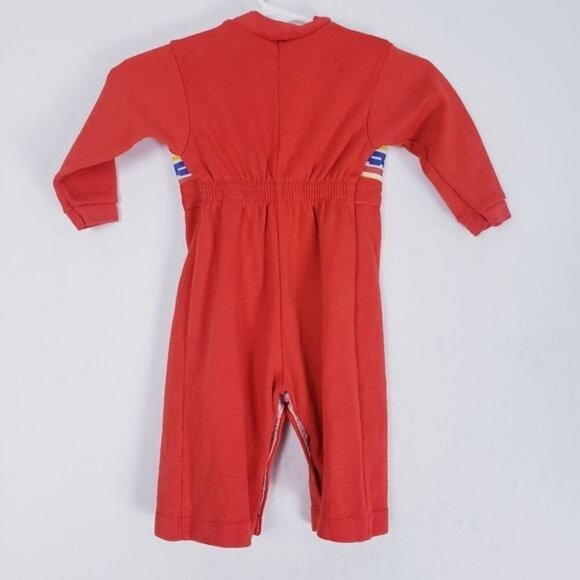 Vintage Carters Red Llama Jumpsuit Romper 6 Mo - Picture 6 of 13
